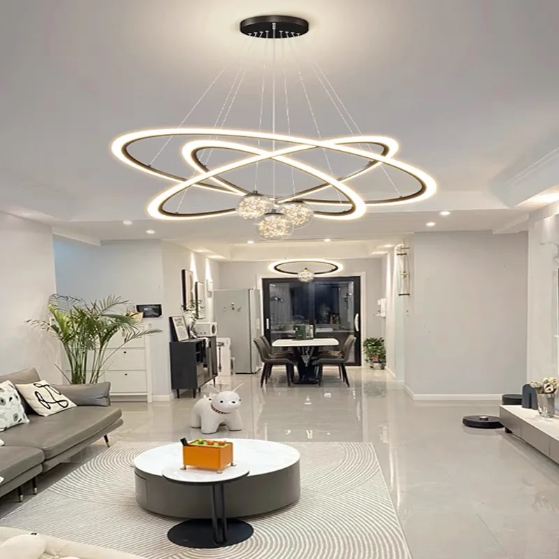 

Современные светодиодные люстры для помещения с дистанционным затемнением, лампа для гостиной, спальни, лампы, звездный декор, люстры, светильники, дропшиппинг