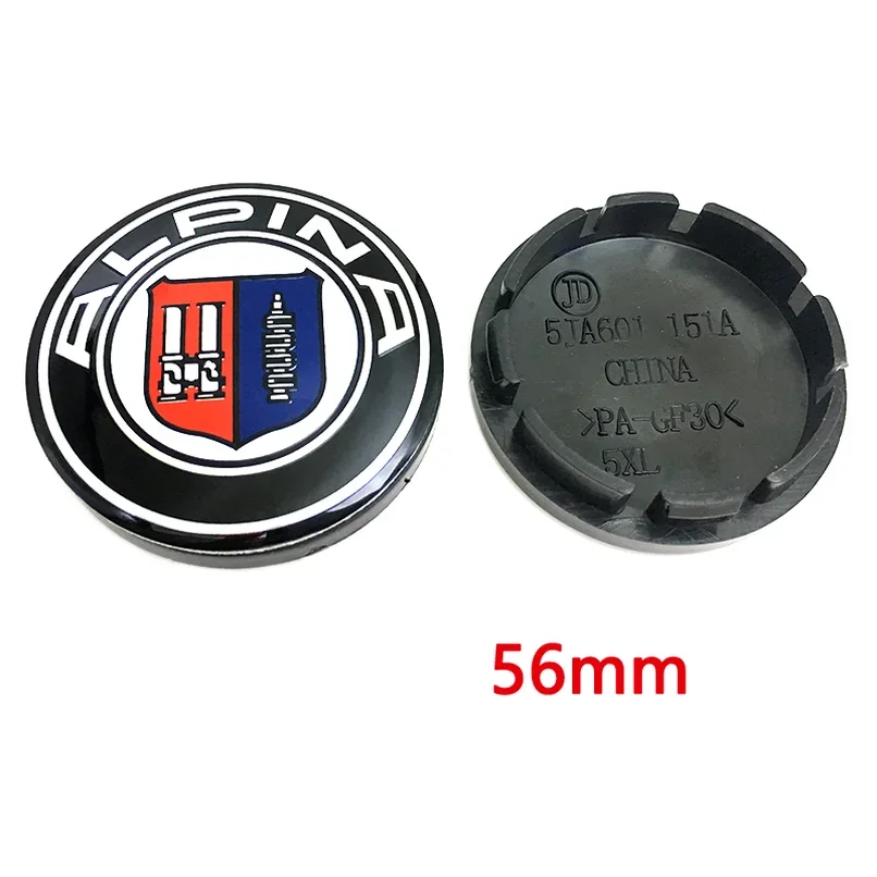 4pcs ALPINA 56mm 60mm 65mm 68mm Car Wheel Hub Center Caps Rims Dust-Proof Cover Badge Logo Emblem For Auto Exterior Accessories