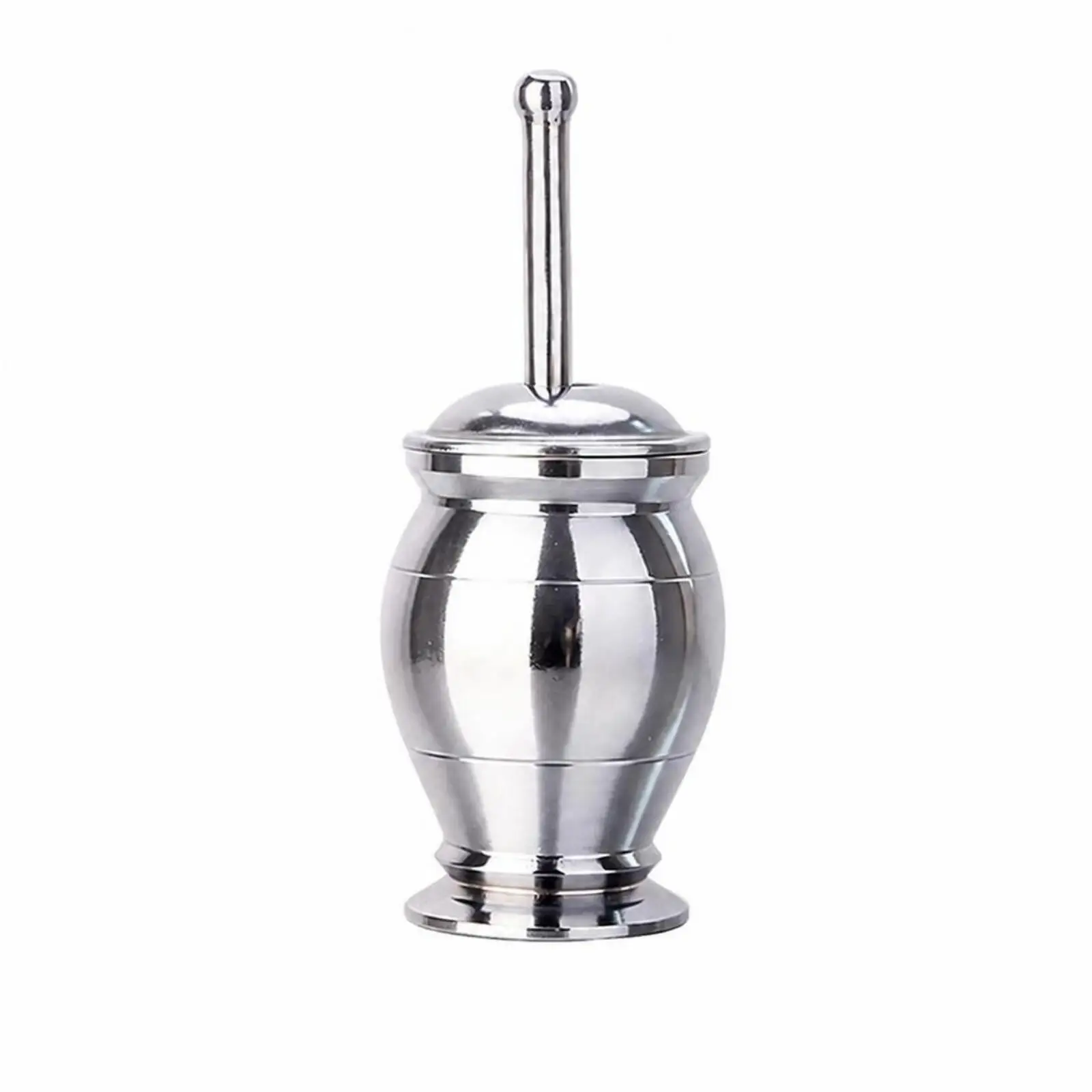 Ergonomic Cast Iron Mortar and Pestle Herbal Medicine Tool for Kitchen Spice Use