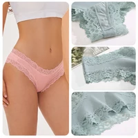 5Pcs/Set Women's Cotton Lace Patchwork Bikini Panties Seamless Low Waist Quality Breathable Brazilian Panty Female Sexy Lingerie - Image 4