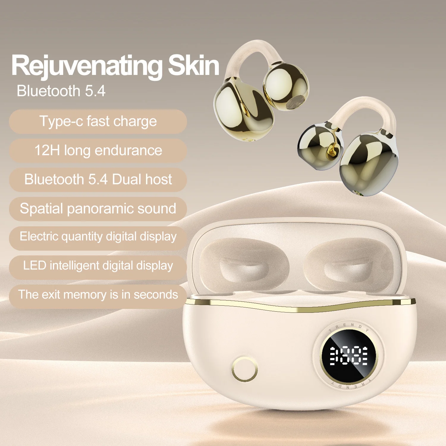 سماعات الرأس المزودة بتقنية البلوتوث SW127 هي مشابك أذن رياضية لاسلكية تدوم طويلاً