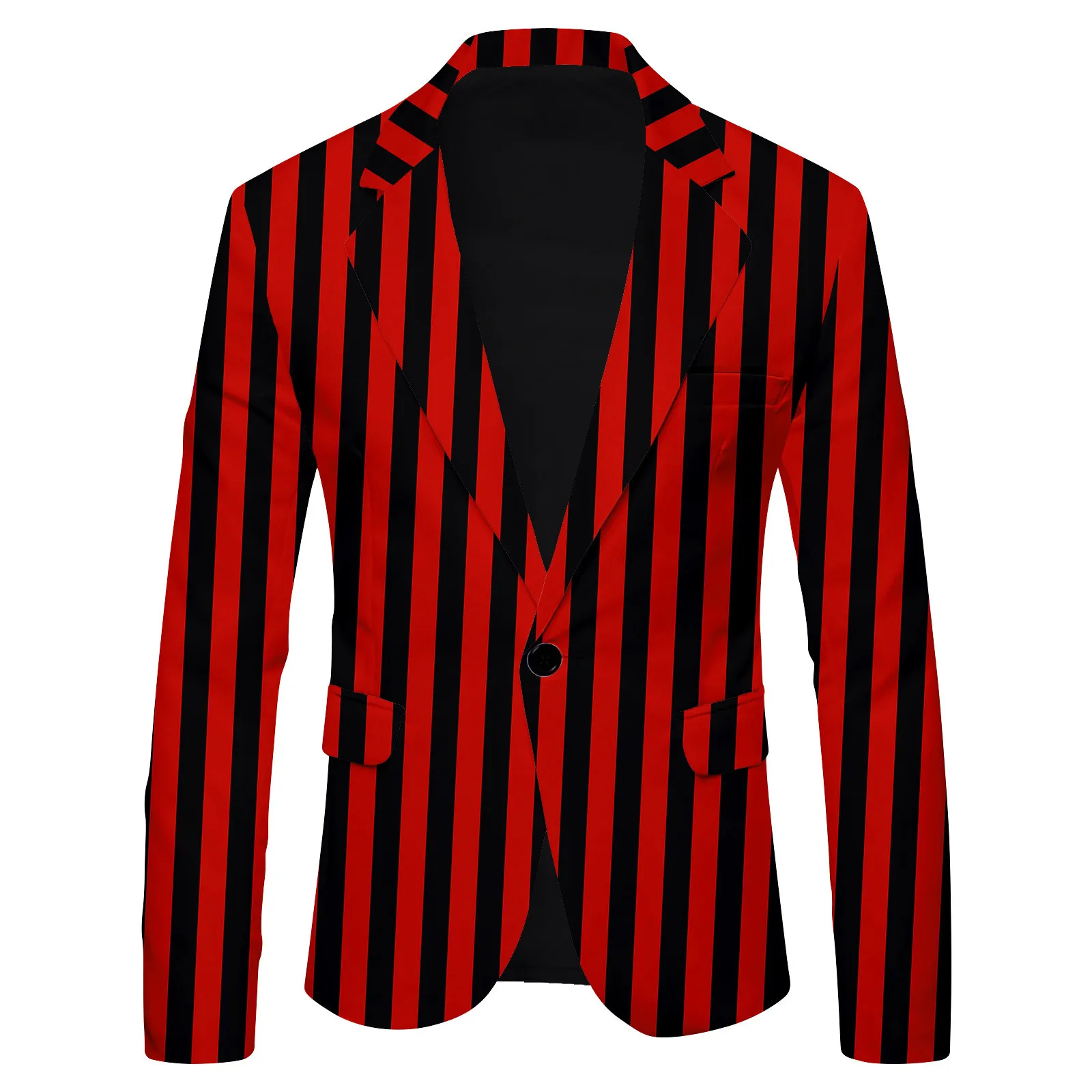 2024 New Zebra Stripes Corrugated Print Blazer Casual British Fashion Street Suit Coat Slim Fit One Button Suits Jacket for Men