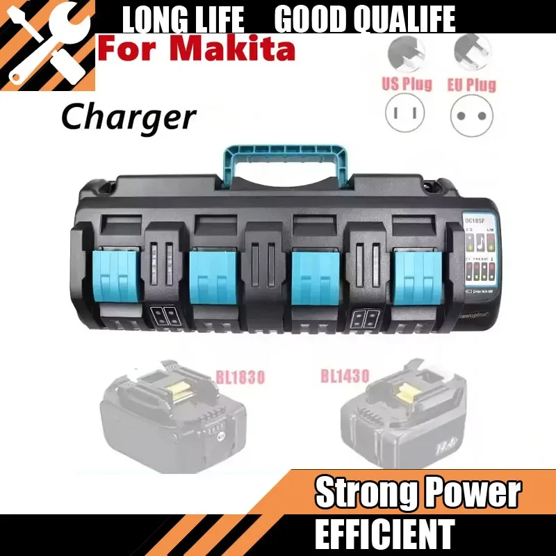 

For Makita DC18SF 4Port Li-ion Battery Charger BL1430 BL1830 14.4V 18V USB Charging Mobile Phone Power Bank DC18RE DC18RD DC18RF