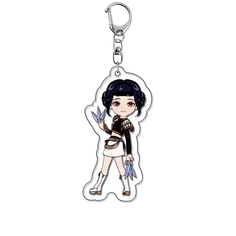 Anime kpop caçadores de demônios kawaii superstar zoe rumi mira chaveiro acrílico unters huntr/x bebê chaveiro caçador-x saco pingente 5cm