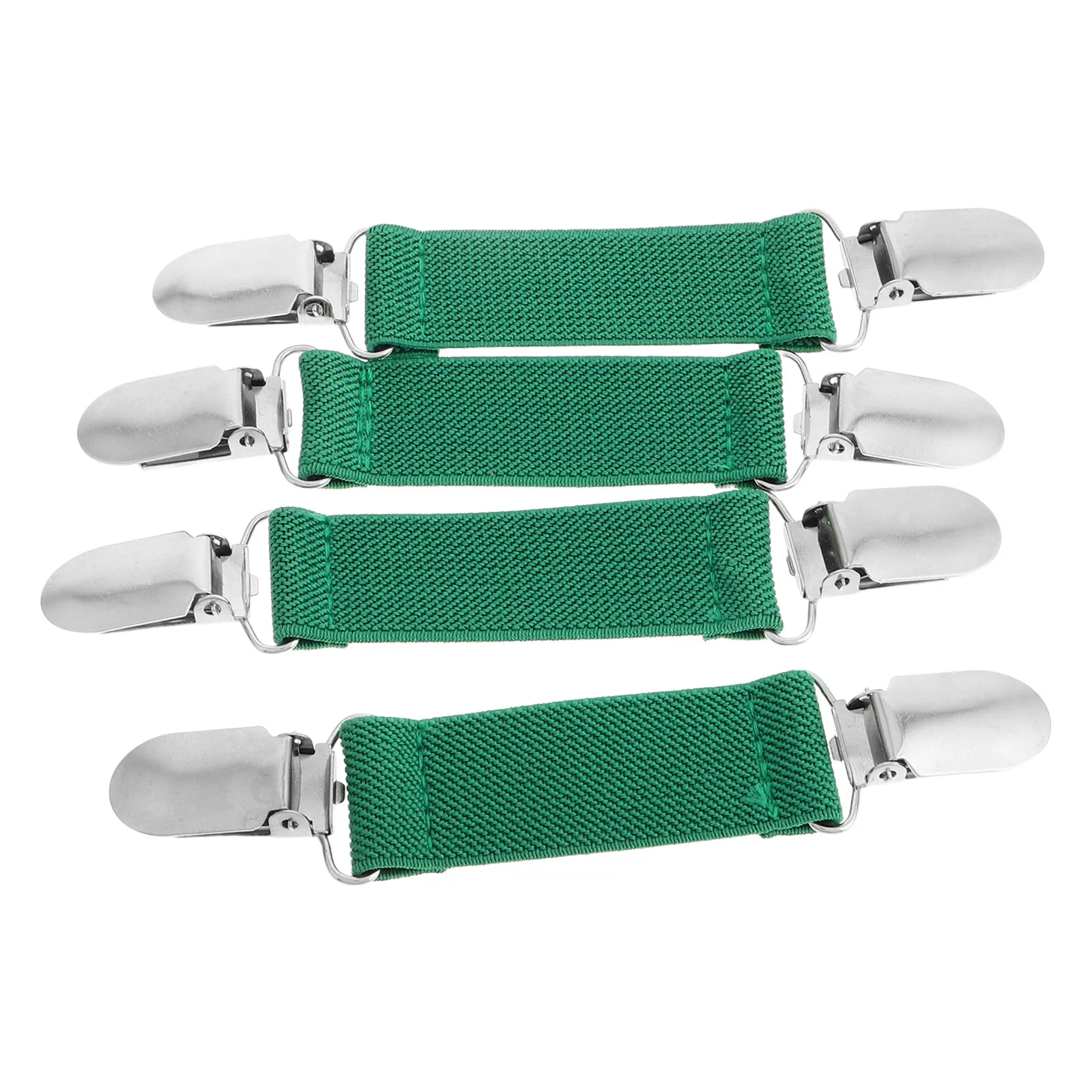 

4Pcs Adjustable Elastic Pant Clips Secure Trouser Legs Fixing Clamps for Men Women Cycling Waist Cinch Clip Outdoor Adventure