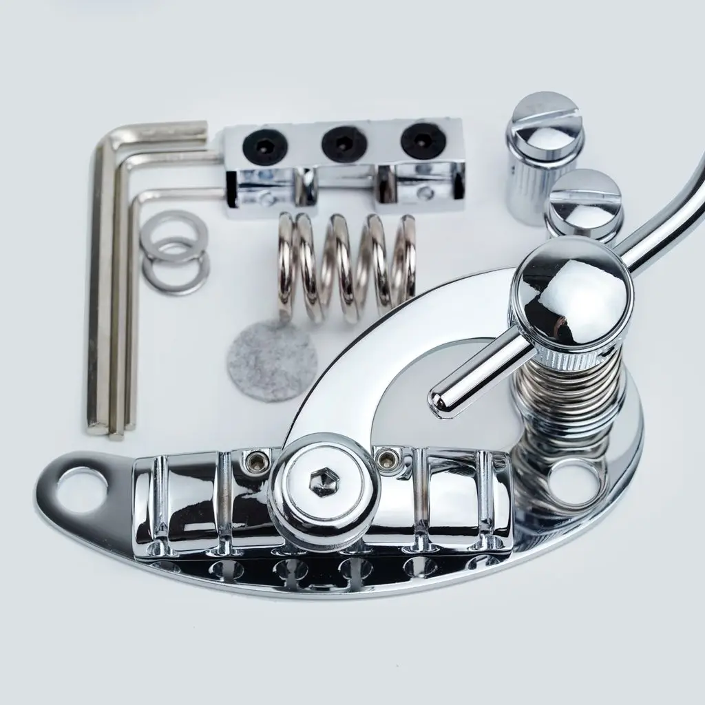 Tune-O-Matic Style Electric Guitar Bridge Stop Bar Tailpiece Tremolo With Screws Black Locking Clamp For LP SG Guitars