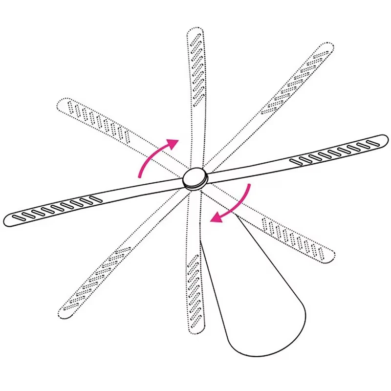 USB-Kabel/Trockenbatterie Outdoor Multifunktionaler Fliegenschutz 360 ° Rotations-Ventilator für Lebensmittel, Camping, BBQ, gegen Mücken und Fruchtfliegen – Detail 8