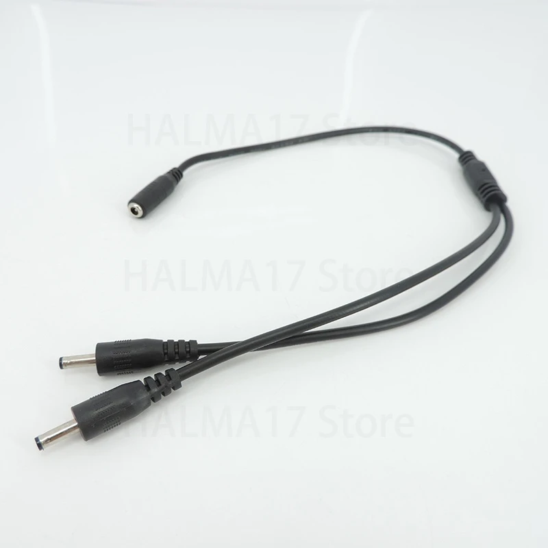 DC 3.5*1.35mm Power Connector Y Splitter Cable Male to 2 Female Way Extension Jack Plug Charging Wire for CCTV Camera Router J17