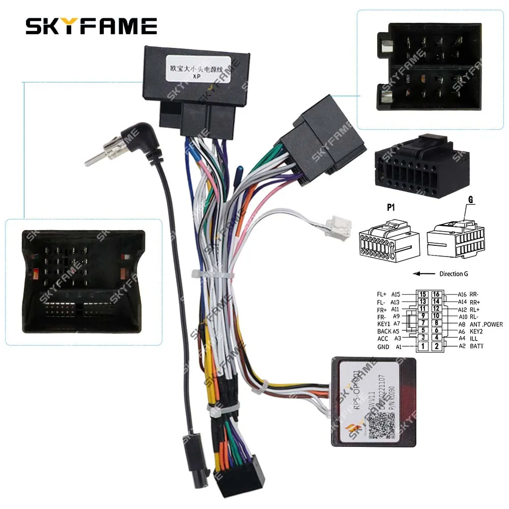 SKYFAME samochód 16pin adapter wiązki przewodów Canbus dekoder skrzynki dla opla Astra Zafira Antara Vectra Corsa Meriva
