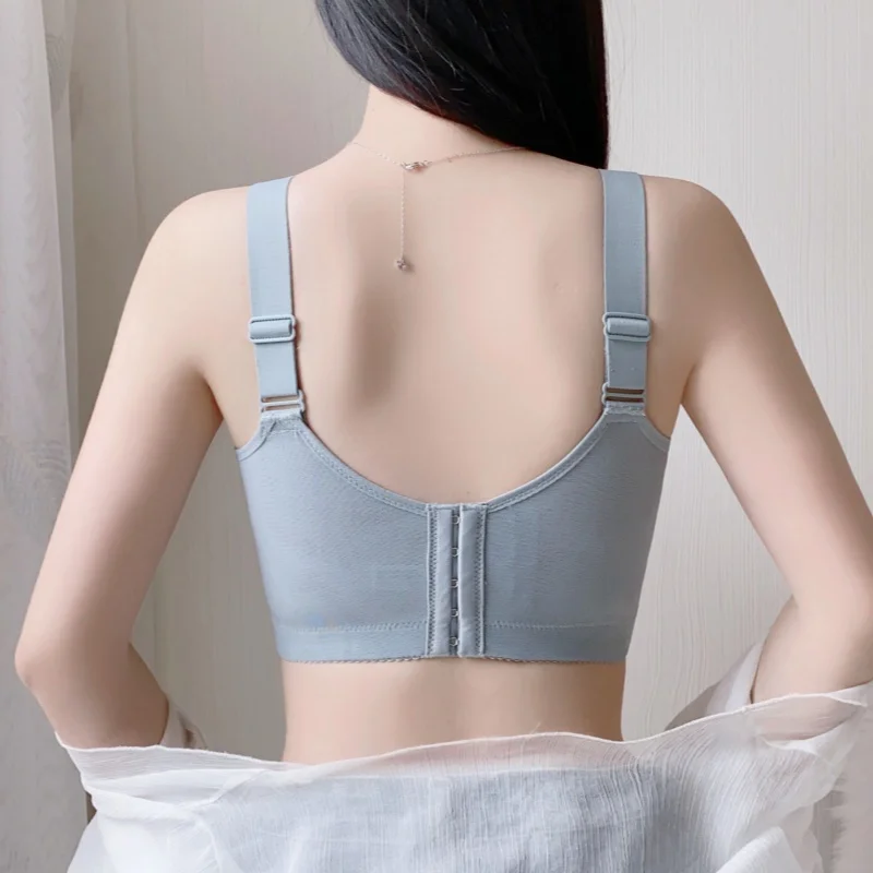 Slimming Full Cup Bras Women's Thin Section Large Chest Appears Small Chest Adjustable Gathered Bra Prevents Sagging