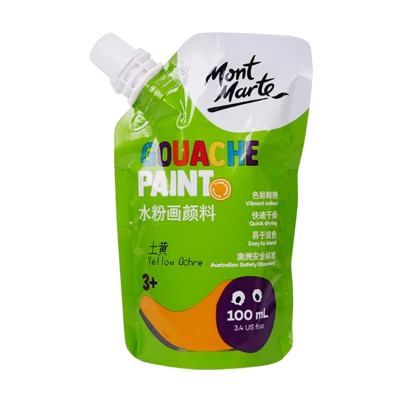 11 màu Gouache Paint 100ml Túi đựng trong túi Màu nước Sắc tố phong phú, không độc hại