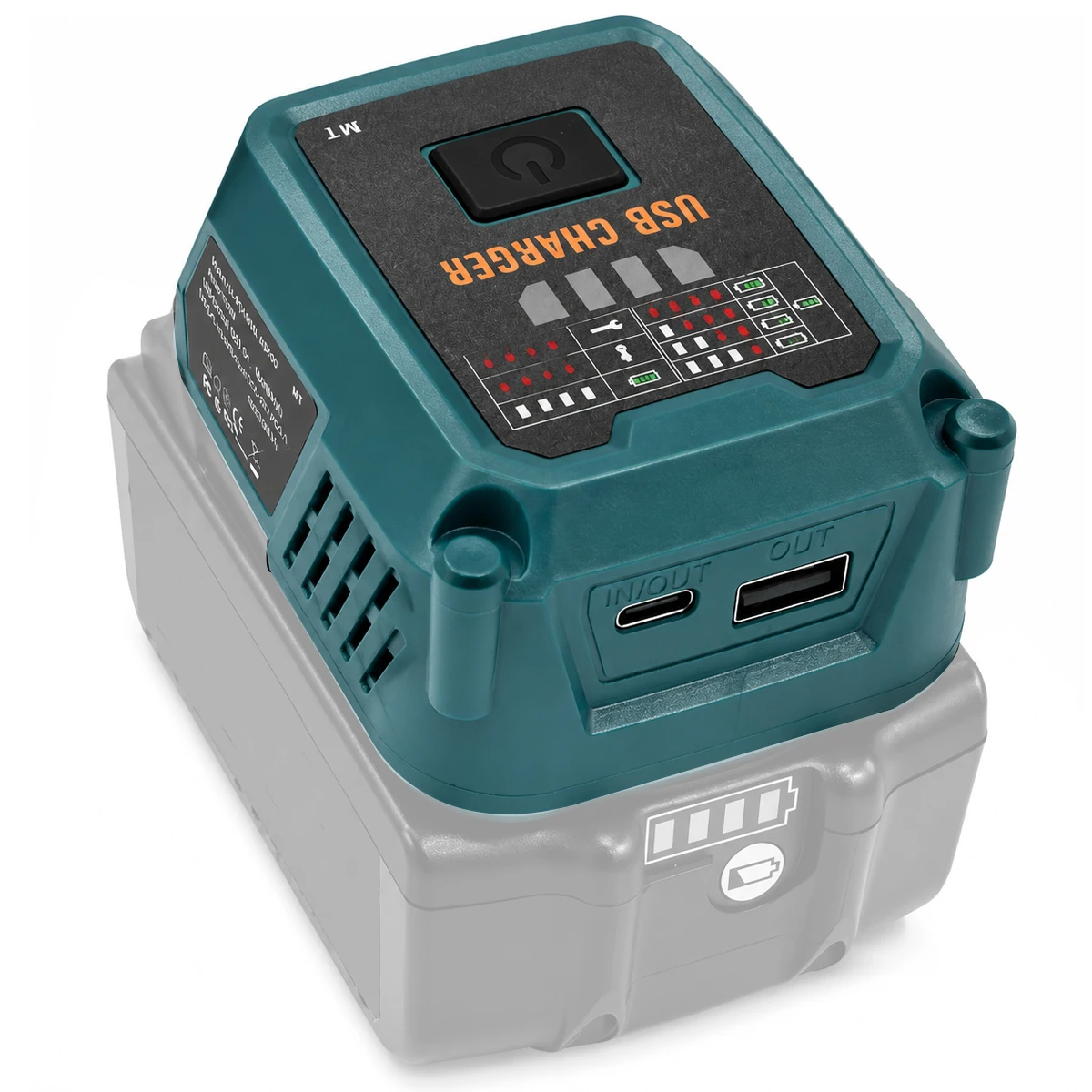 NEUE Verbesserte 100W Schnellladestation für Makita 18V Akku, Tragbarer Stromwechselrichter mit USB-Typ-C-Anschluss zum Laden (nur Werkzeug) – Detail 5