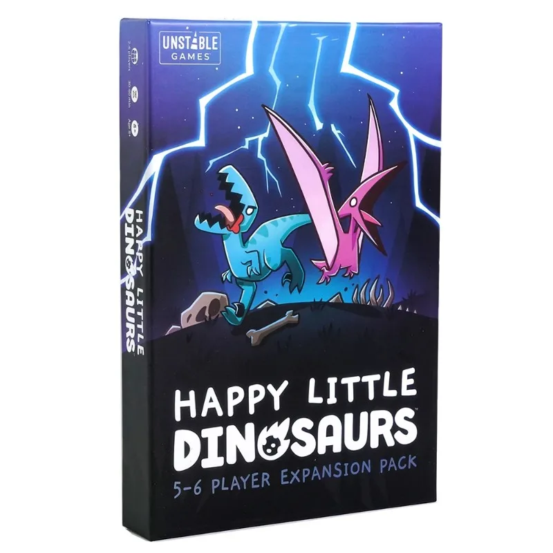 Jogo de cartas Happy Little Dinosaurs, Sabotagem Competitiva, Jogos Instáveis, Expansão Engraçada, Tac, K.O, Dragões de 5-6 Jogadores