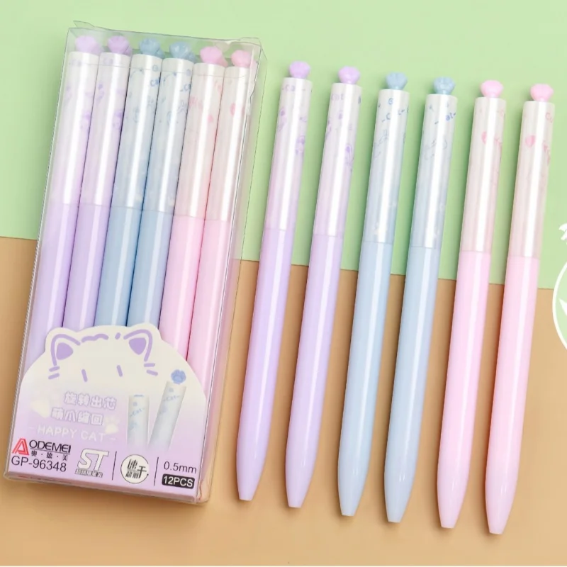 

36 шт./лот Kawaii кошачья лапа гелевая ручка милые 0,5 мм черные чернила нейтральные ручки подарок канцелярские принадлежности офисные школьные принадлежности
