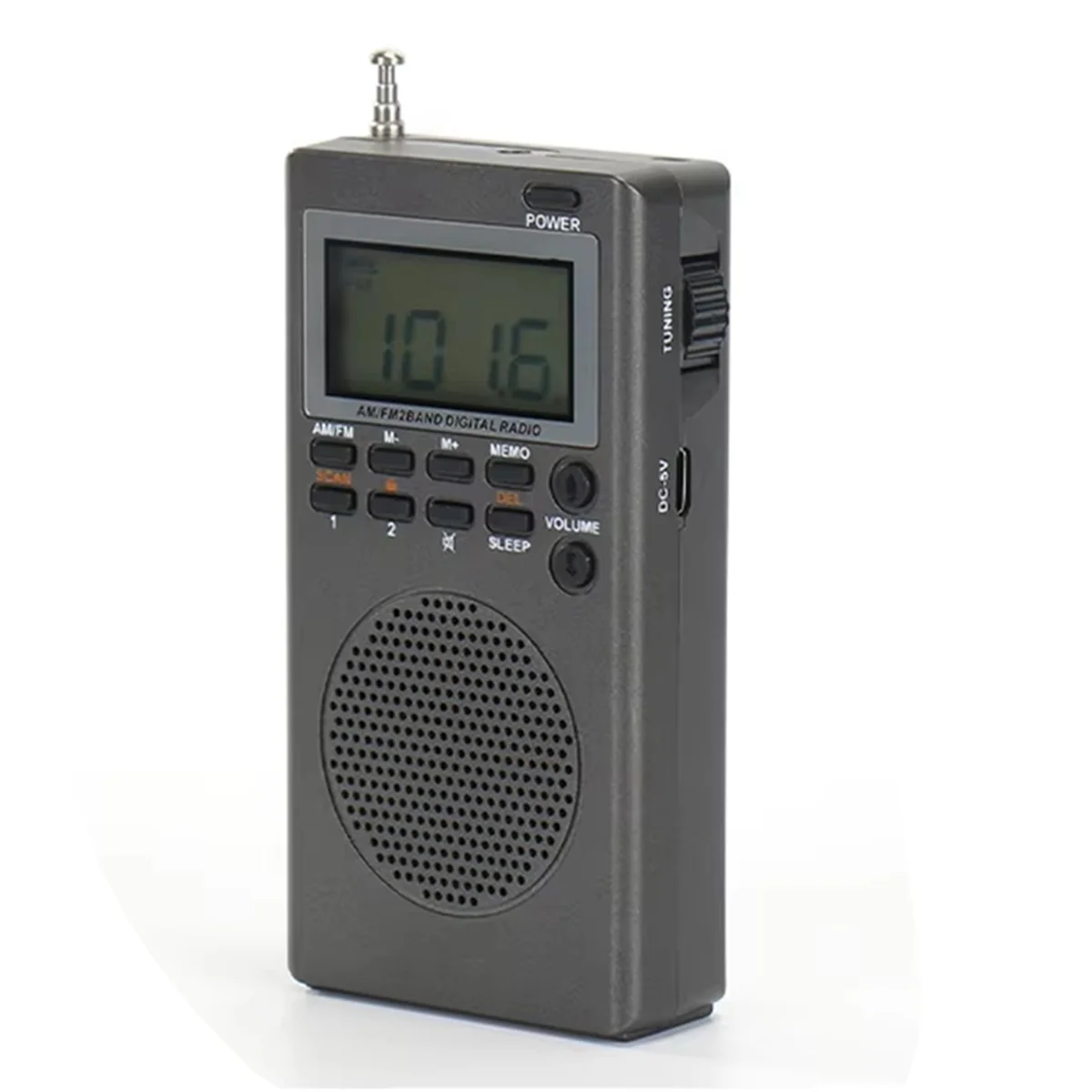 

Portable Pocket FM AM Radio Alarm Clock Sleep Timer Digital Radio Great Reception Battery Operated for Outdoor Survival-Sunrise