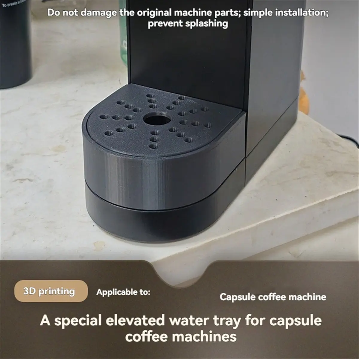 ABKB For Capsule Coffee Machine K-Mini Dedicated Heightened Water Tray Coffee Machine Water Tray Prevent Splashing