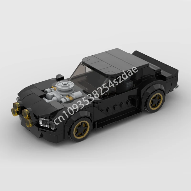

290PCS MOC Speed Champion City Car 1965 Fords Mustang Custom Supercar Building Blocks Technique Creative Brick Toys Gifts