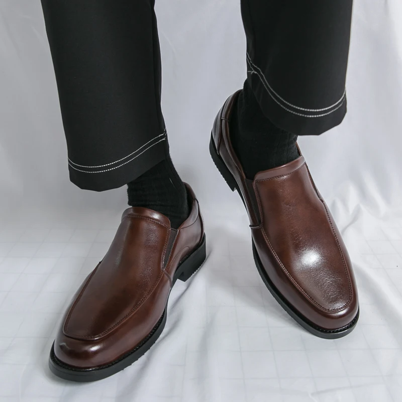 

Мужские лоферы, однотонные деловые мужские туфли на низком каблуке, размер 38-46