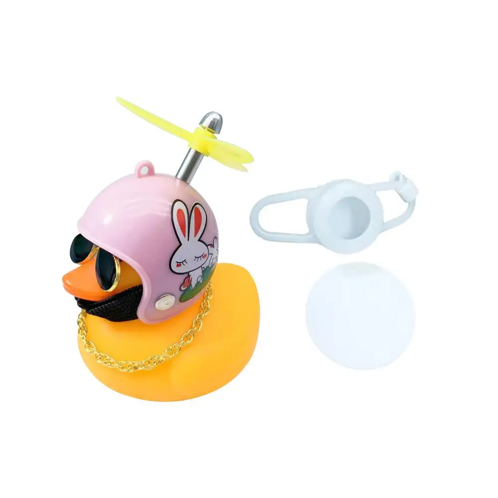 Für kleine gelbe Ente Ornamente Fahrrad gebrochen Wind Ente Helm Dekoration Elektro fahrzeug Auto zentrale Steuerung niedliche Ornamente – Detail 7