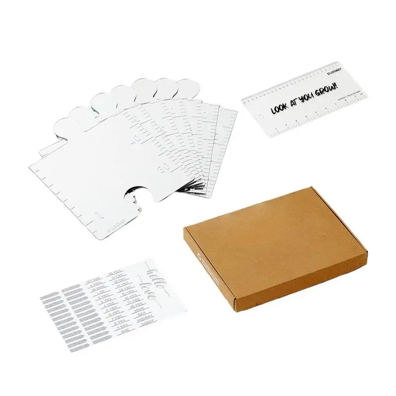 פאזל צמיחת מראה תרשים צמיחה שליט שיקוף משקוף סרגל מדידה אקרילי ציפוי גובה אקריליק עבור משתלה