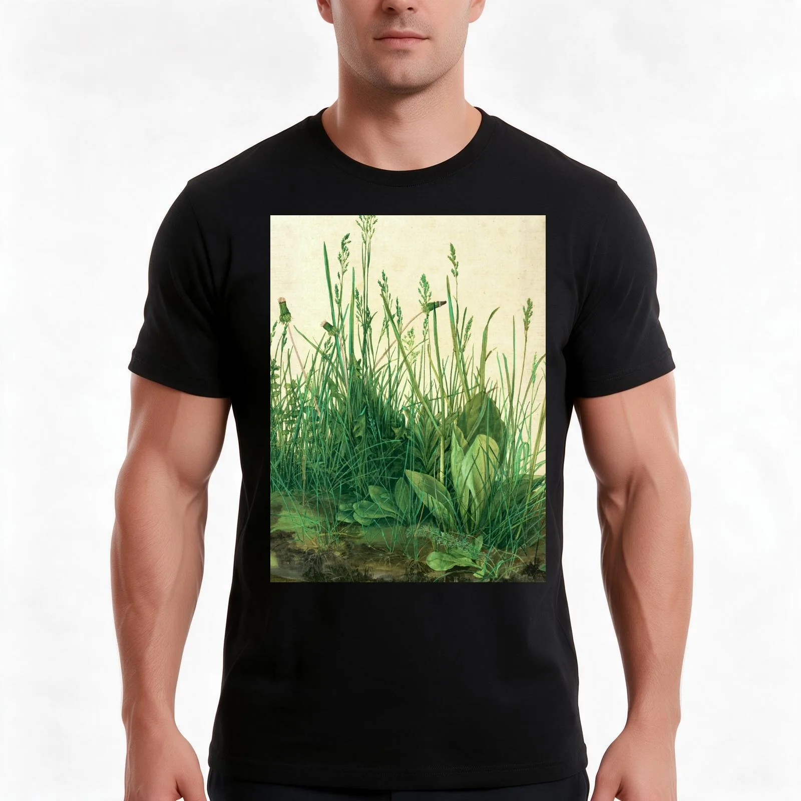 Albrecht Dürer The Large Piece of Turf T-Shirt Summer Casual Cotton Tee Oversized Streetwear Tops Vintage Graphic Print