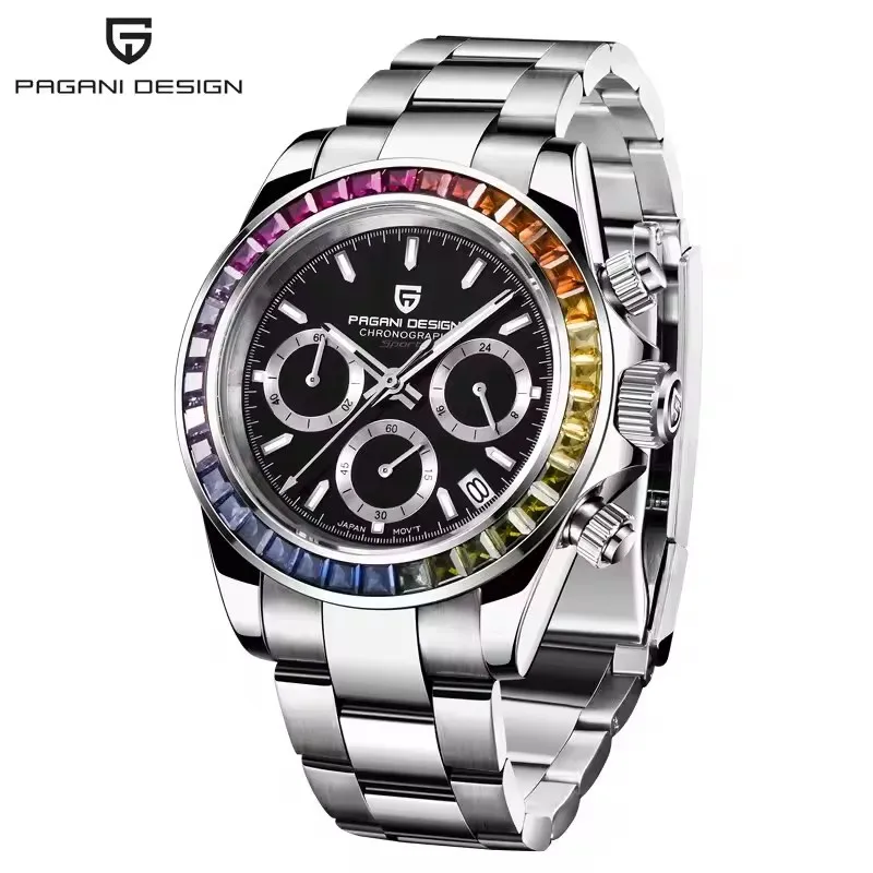 PAGANI DESIGN Luxury Men's Watch Quartz Men's Business Watch Top Brand Luxury Waterproof Men's Chronograph VK63 Reloj Hombre image 3