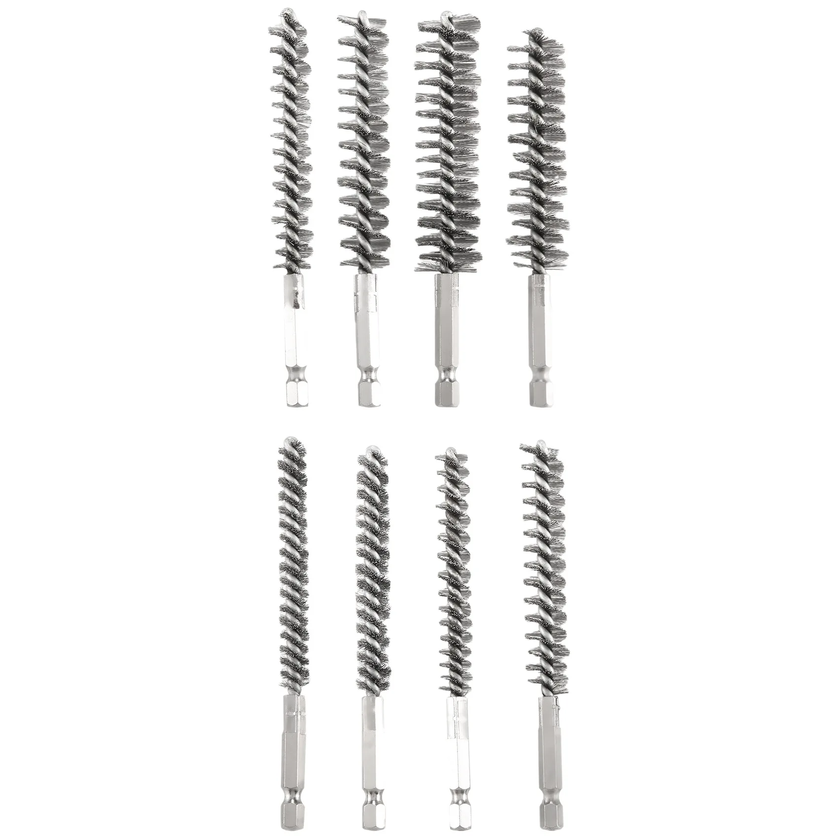 

B-Est, 8 шт., набор сверл с проволочной щеткой и шестигранным хвостовиком 1/4 дюйма, скручивающая щетка из стальной проволоки, подходит для сверления перкуссии