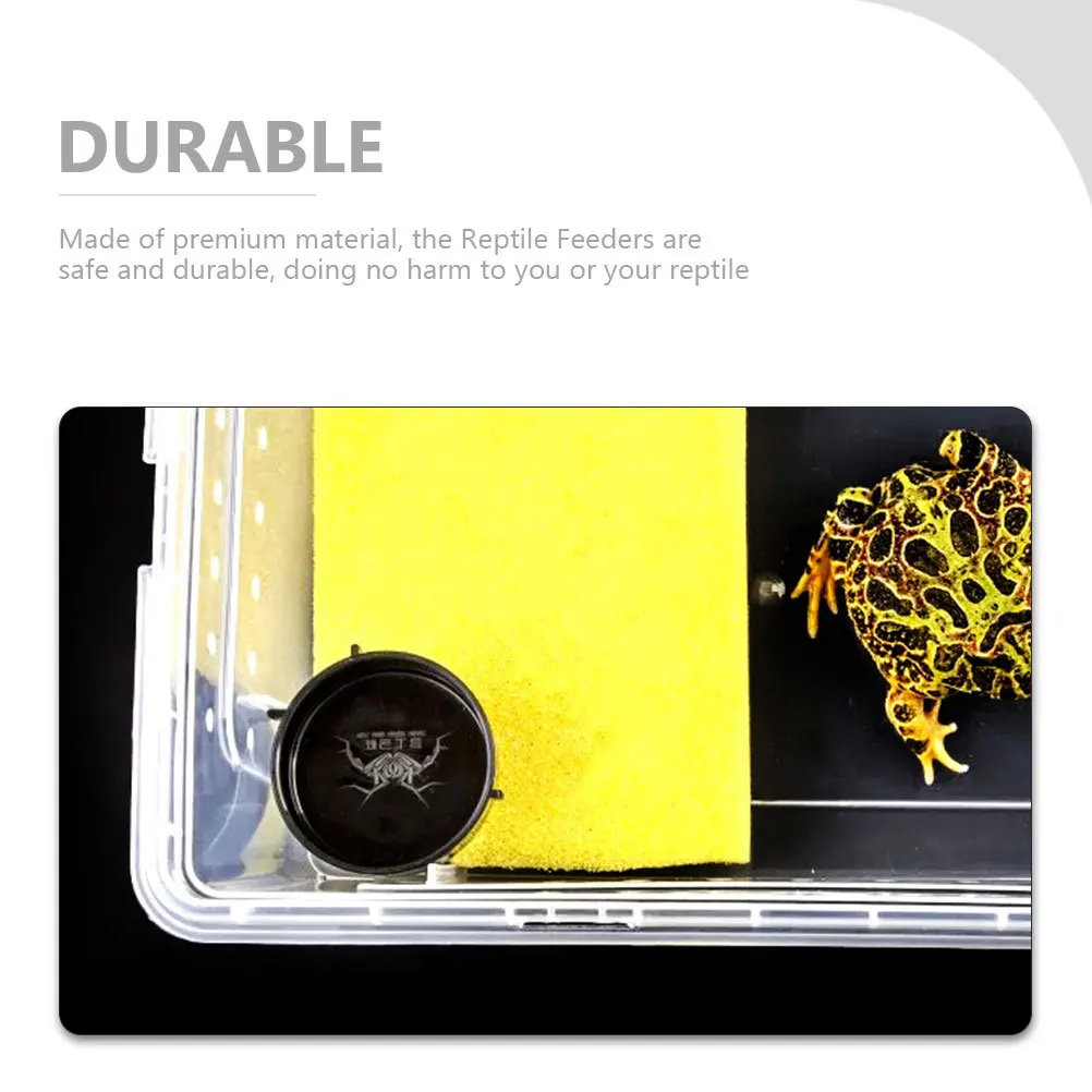 

6pcs Reptile Feeding Bowls Durable Water Holder For Lizard Spider Cage Feeding Supplies Dish Container