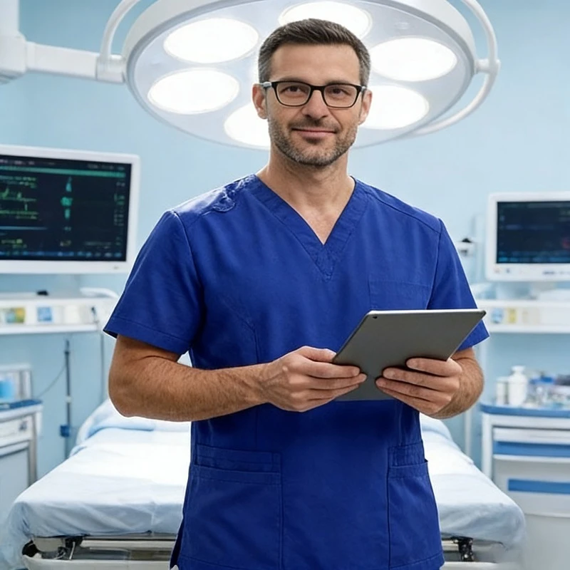 Neutral Short Sleeved Medical Kit, Suitable for Operating Room Hand Sanitizers, Isolation Gowns, and Dental Clinic Uniforms