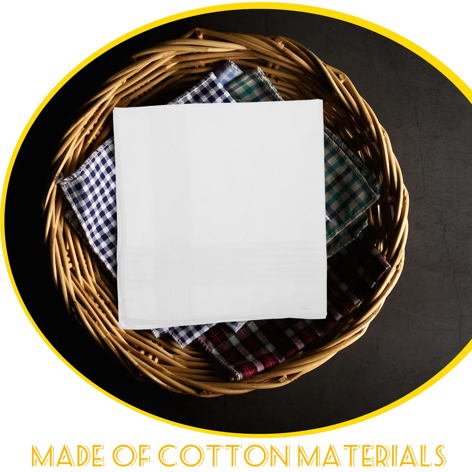 3 шт., хлопковая бандана, простой дизайн, мужской модный аксессуар для повседневной носки или вечеринки, хлопковый носовой платок