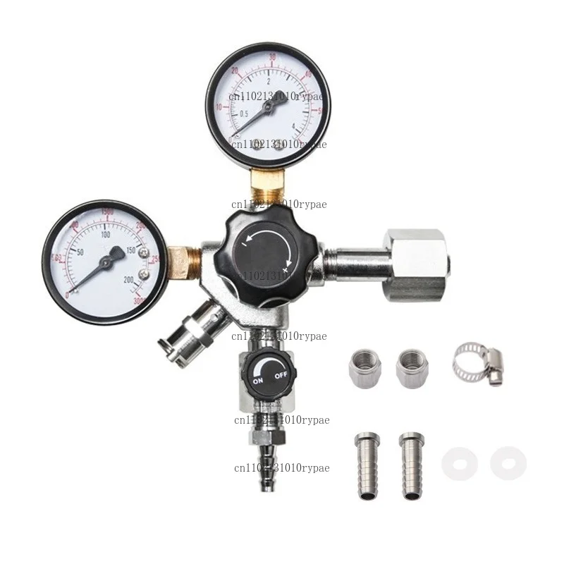 Pressure reducing valve for brewing equipment, American standard and European standard dual-stage carbon dioxide regulator