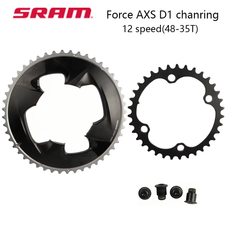 SRAM Kettenblatt Force AXS 48-35T 107BCD 12-Gang für SRAM RED/Force AXS Kurbel 2x Kettenblätter Original Road – Detail 1