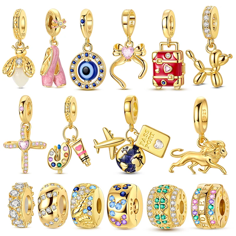 الجديد في 925 دلايات فضية الخرز الصليب عين الشيطان جرو القوس دلايات قلادة صالح الأصلي سوار المرأة مجوهرات هدية DIY بها بنفسك