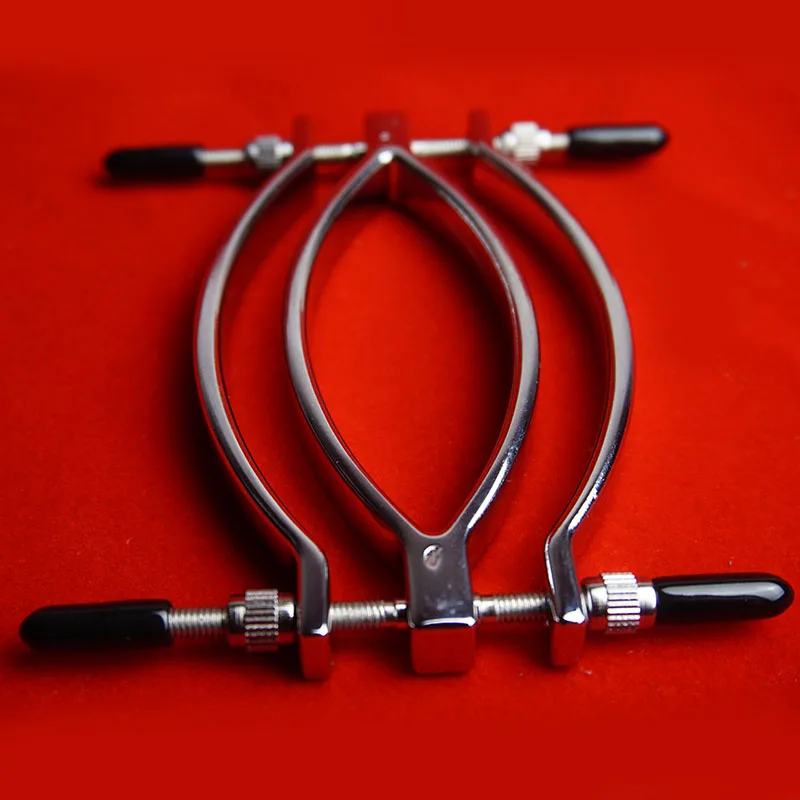 Esparcidor de Vagina y clítoris, sostiene los labios, pinzas abiertas, presión ajustable, divisor de labios, expansor Vaginal, ensanchador, Juguetes sexuales
