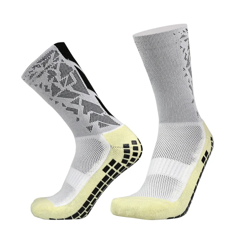 Silicone Anti Slip Football Socks Takraw Men Women Sport Basketball Grip Mid-calf Socks Thicken Long Tube Sock