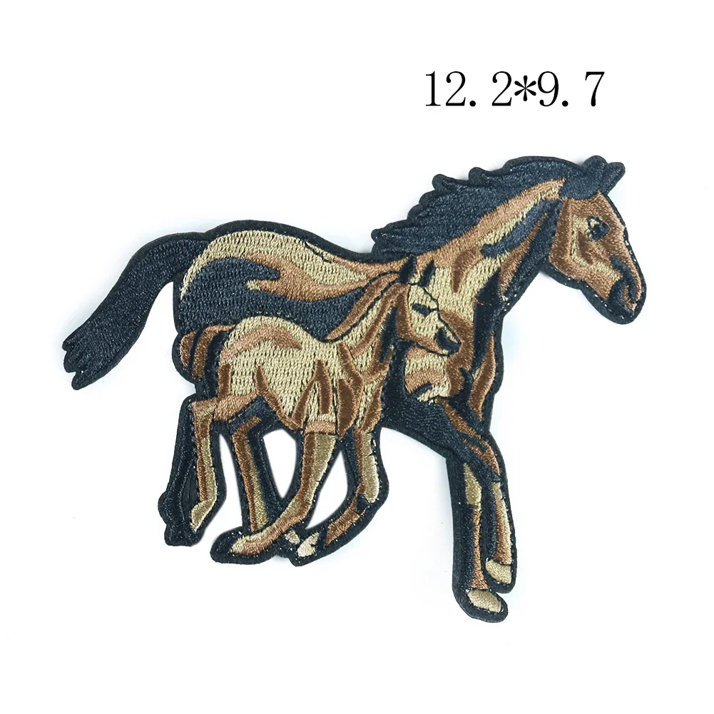 Animals Patches Fantasy Rainbow Horse Embroidery Applique High Quality Patch Iron on Clothes Stickers Decor Sewing Accessories