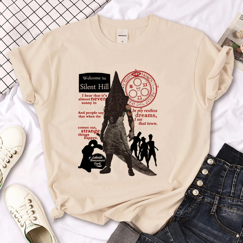 Silent Hill t-shirts women designer harajuku anime tshirt girl 2000s clothes