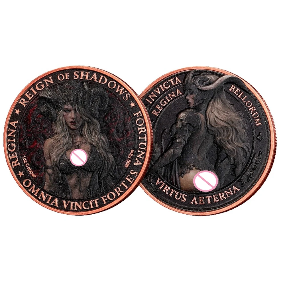 Regina Of Shadows Goddess1 oz.999 Fine Copper Coin Pure Copper Commemorative Coin Souvenir Gift