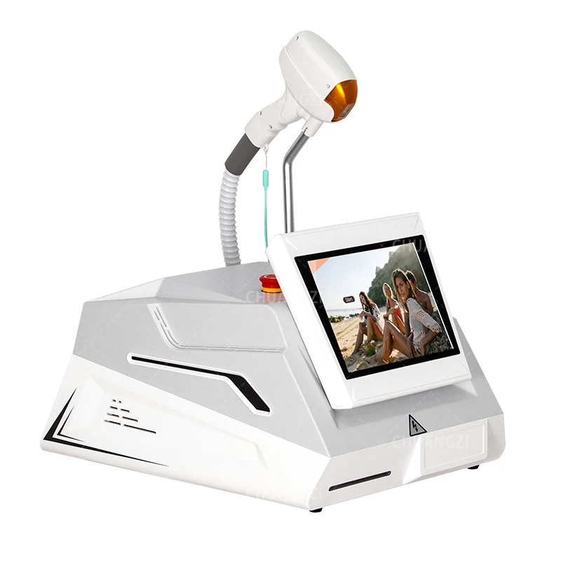 Máquina da remoção do cabelo do laser do diodo, titânio do gelo, depilador indolor para o salão de beleza, profissional, 3000W, alta potência, 755nm, 808nm, 1064nm