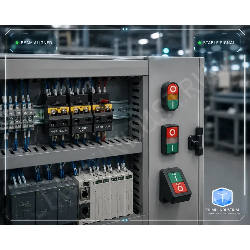 【CHIMU INDUSTRIAL】 for APBB AS-22N PPBB-30N Push Button Switch Red Green LED Indicator Auto Reset 22mm DC