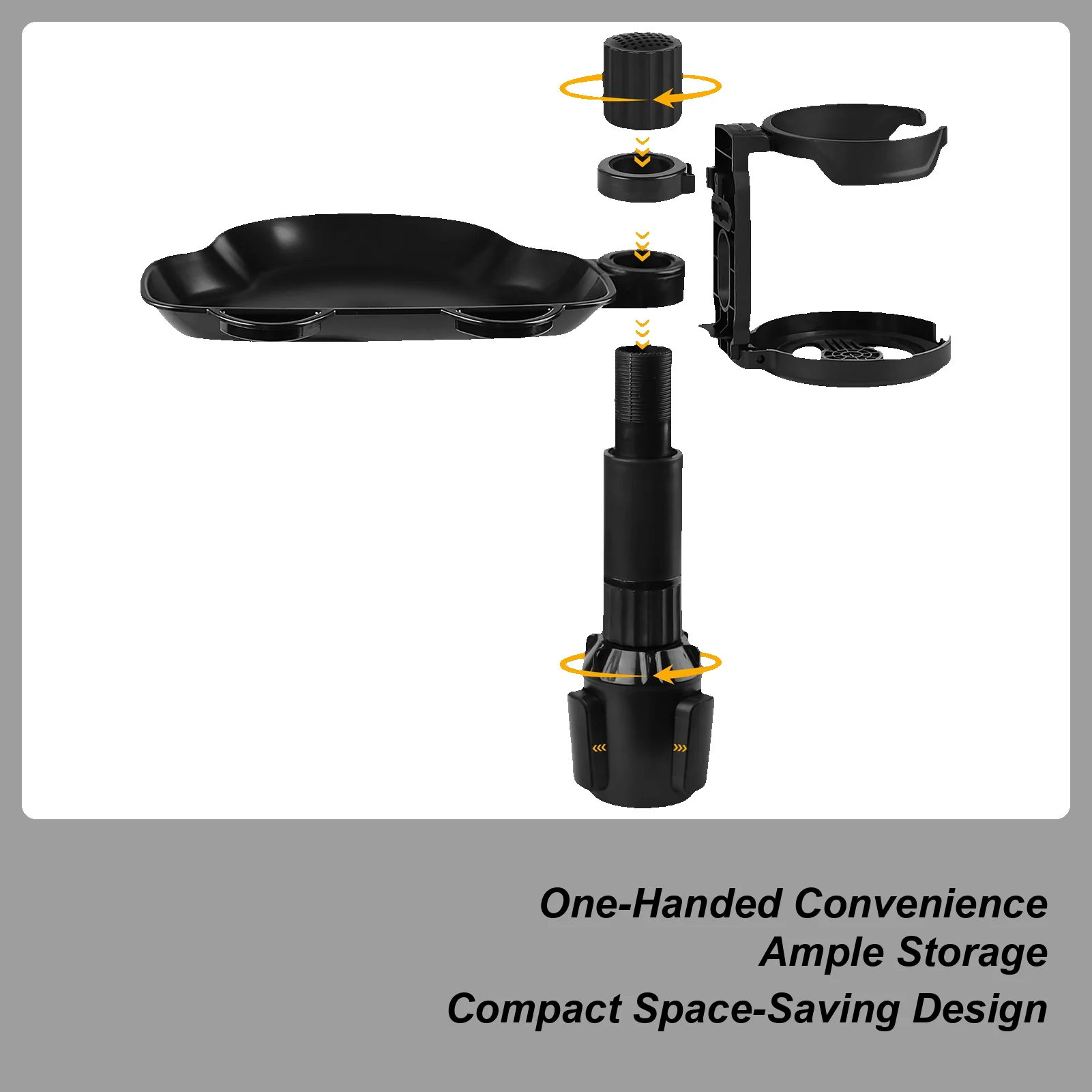 Car Cup Holder Tray 360Degree Rotating Drink Organizer Cup Holder Food Eating Tray Food Organized Drink Holder In Car Accesories