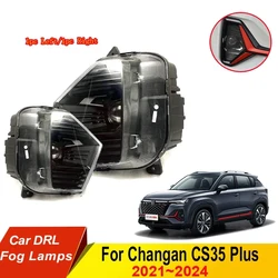 Car DRL Fog Lamp For Changan CS35 Plus 2021 2022 2023 2024 Instruction Signal Front Left Right Lights Fog Lamps Auto Accessories