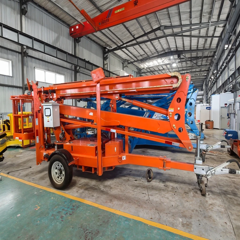 Trailerable Towable 8m Lifting Pulling Positioning Boom Lift Building And Construction Equipment