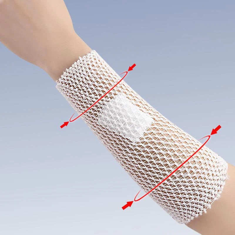 2M/Roll Gauze Elastic Net Wound Dressing Bandage Head Elbow Ankle Knee Injuries Stretchable Medical Nursing Emergency Aid