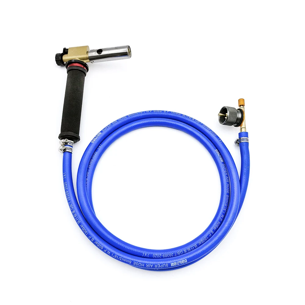 MAPP Gas Welding Torch High Temperture Brazing Gun With 2m Hose Electronic Ignition Propane Heating Tool