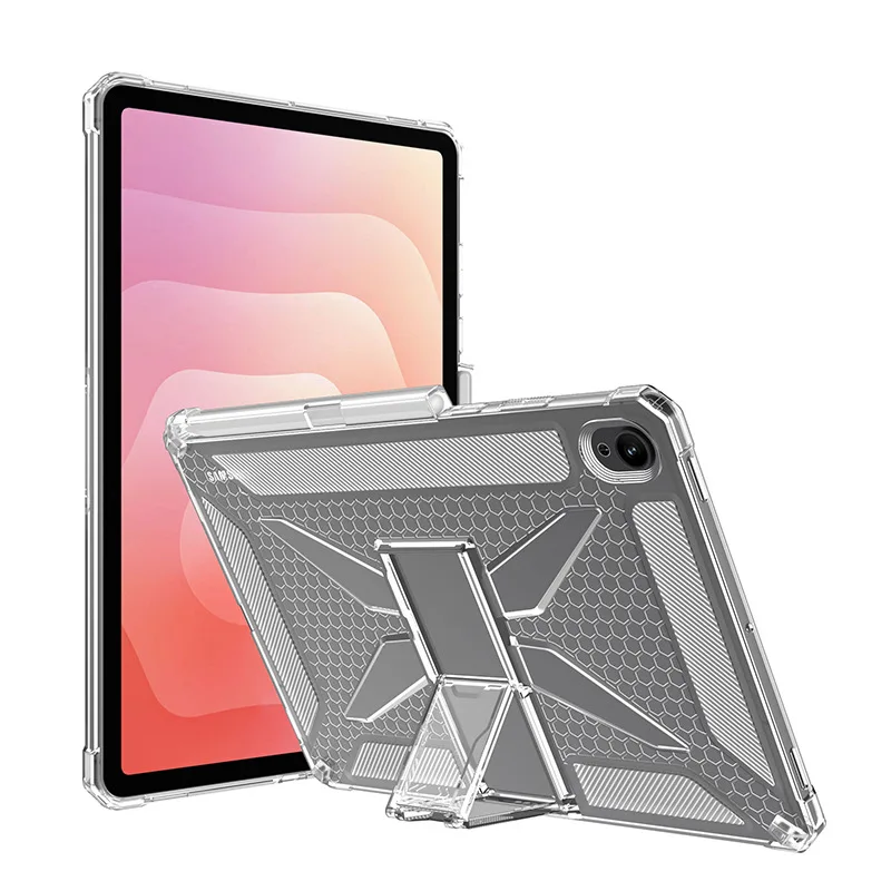 

For Samsung Galaxy Tab S11 11'' 2025 Case with Stand Transparent Soft TPU Capa Fundas Shell With Pen Slot for SM-X730/SM-X736