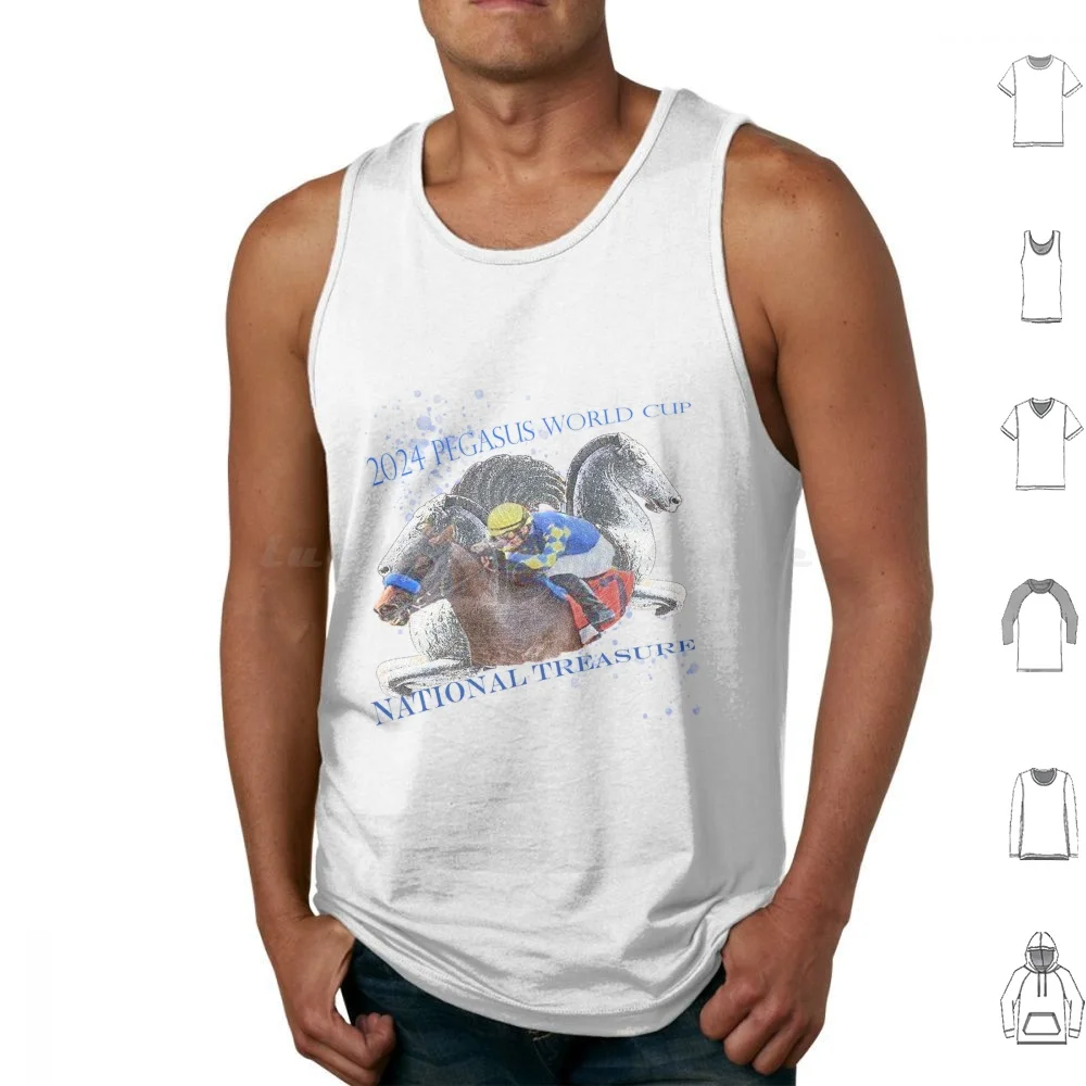 Chaleco sin mangas del Tesoro Nacional, camiseta sin mangas de 2024 Pegasus, para carreras de caballos, Tesoro Nacional de Pegasus, caballos de raza pura