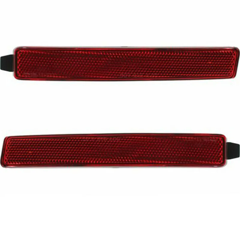 2pcs For Cadillac SRX 2010 2011 2012 2013 2014 2015 2016 Rear Bumper Signal Light Reflector Trim Red Reflective Strips