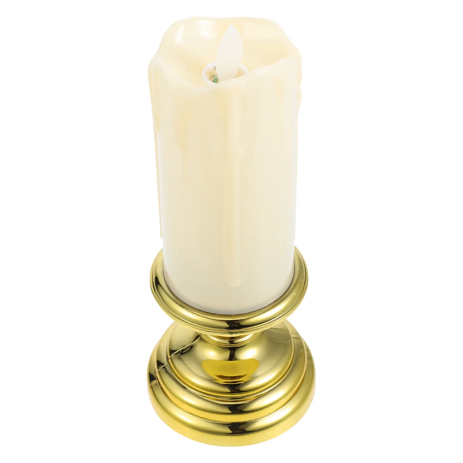 LED Flameless Candles Gold Base Realistic Flickering Flame Romantic Wedding Halloween Decor Tea Lights LED Halloween Decor