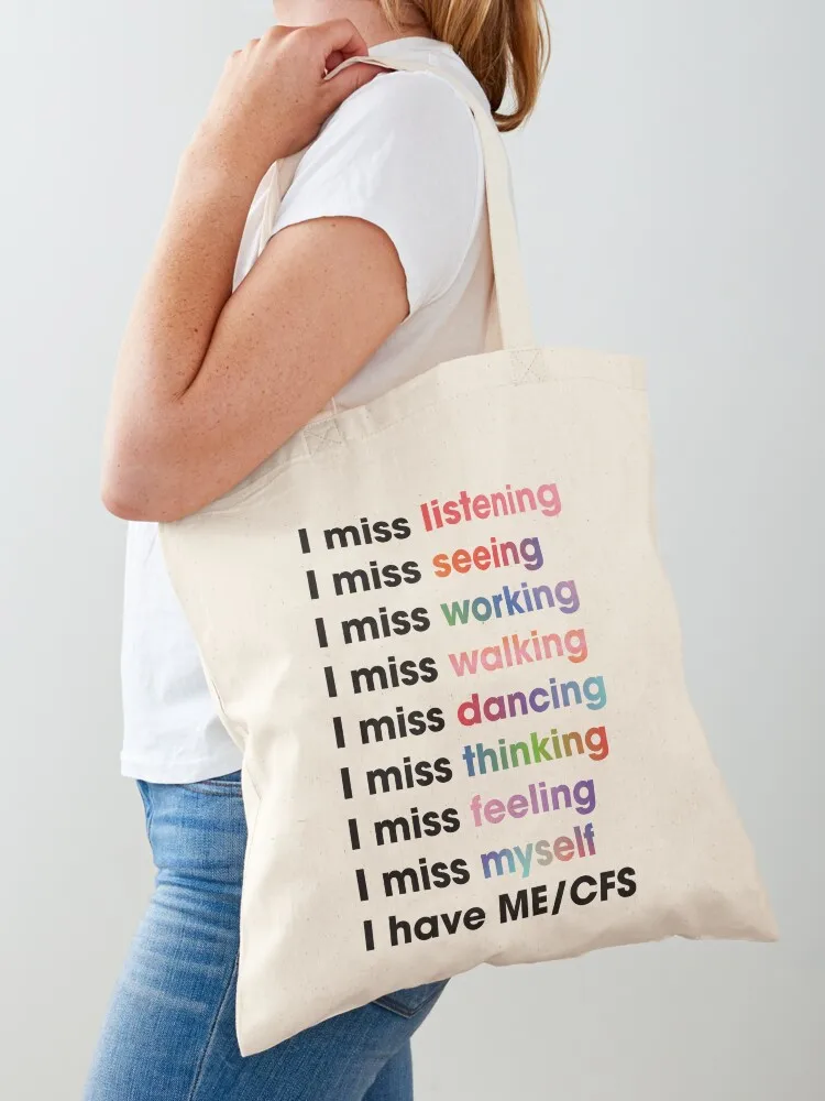 

I miss myself / I have ME/CFS Tote Bag eco pack Women's handbag canvas tote Women's tote bag
